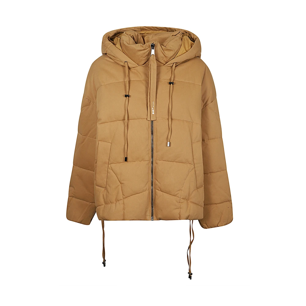 OOF Wear Korte Beige Katoenen Gabardine Jas Beige Dames