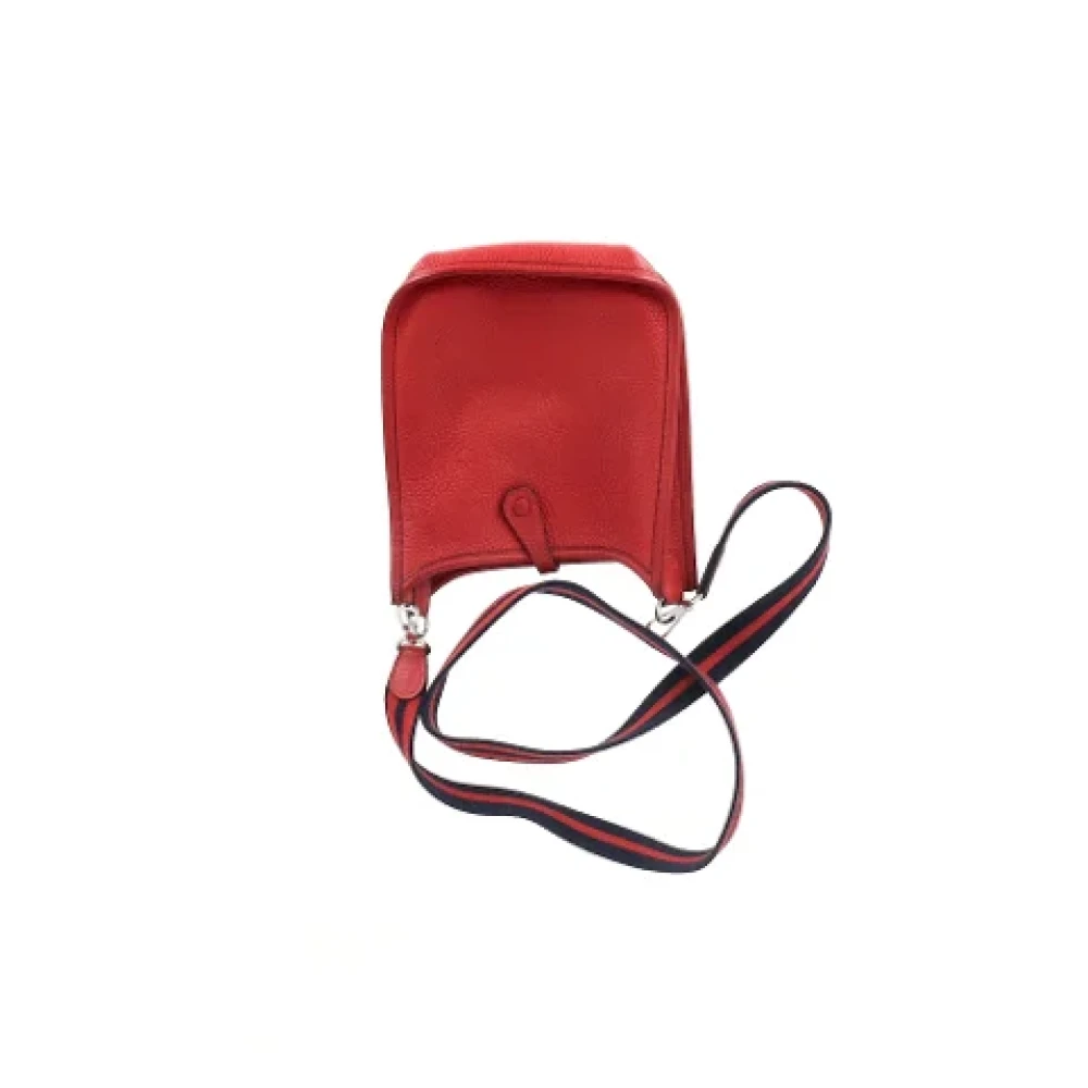 Hermès Vintage Pre-owned Leather shoulder-bags Red Dames