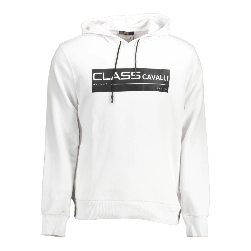 Cavalli Class White Cotton Men Sweatshirt - XXL - Image 3