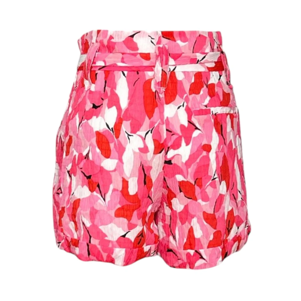 Molly Bracken Polyester Shorts met bijpassende riem Red Dames