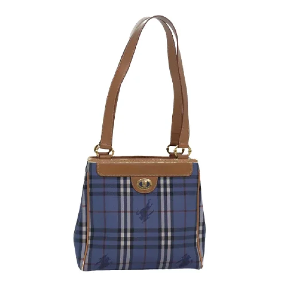 Burberry Vintage Pre-owned Leather totes Blue Dames