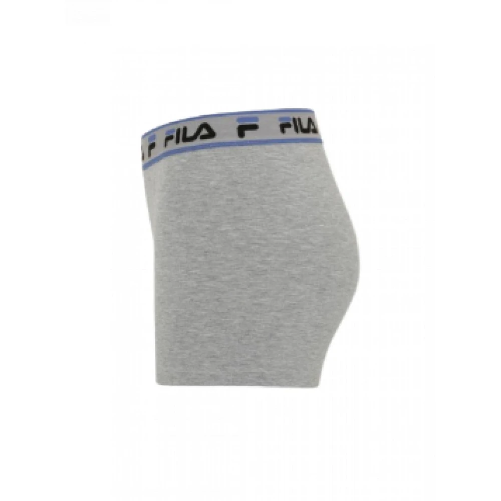Fila Polyester Shorts Grijs Elastische Taille Slim Fit Lineair Logo Gray Dames