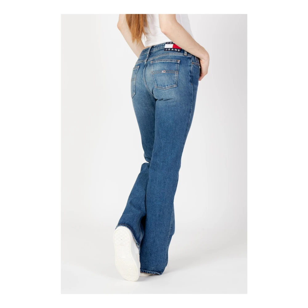 Tommy Jeans Blauwe Katoenmix Rits Jeans Vrouwen Blue Dames