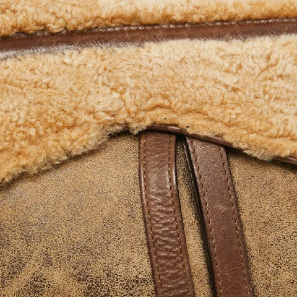 Dior Vintage Pre-owned Leather dior-bags Beige Dames