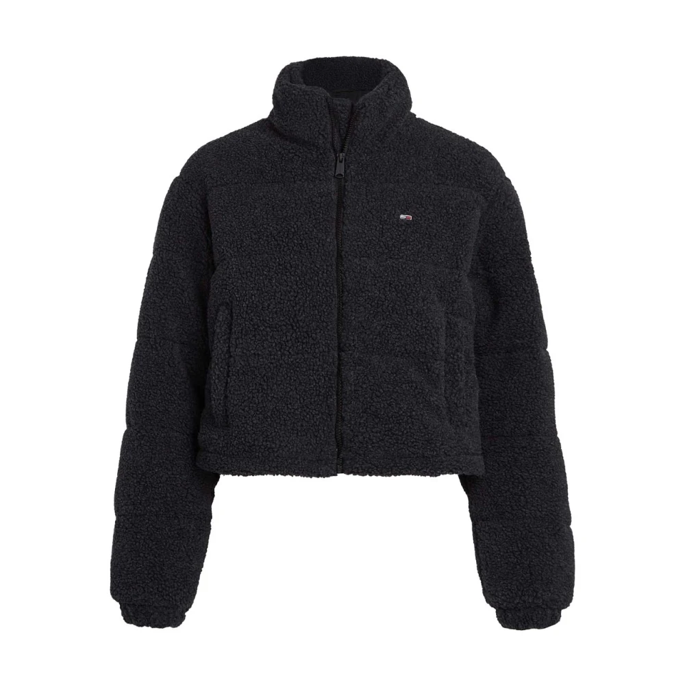 Tommy Jeans Stijlvolle Jas voor Mannen Black Dames