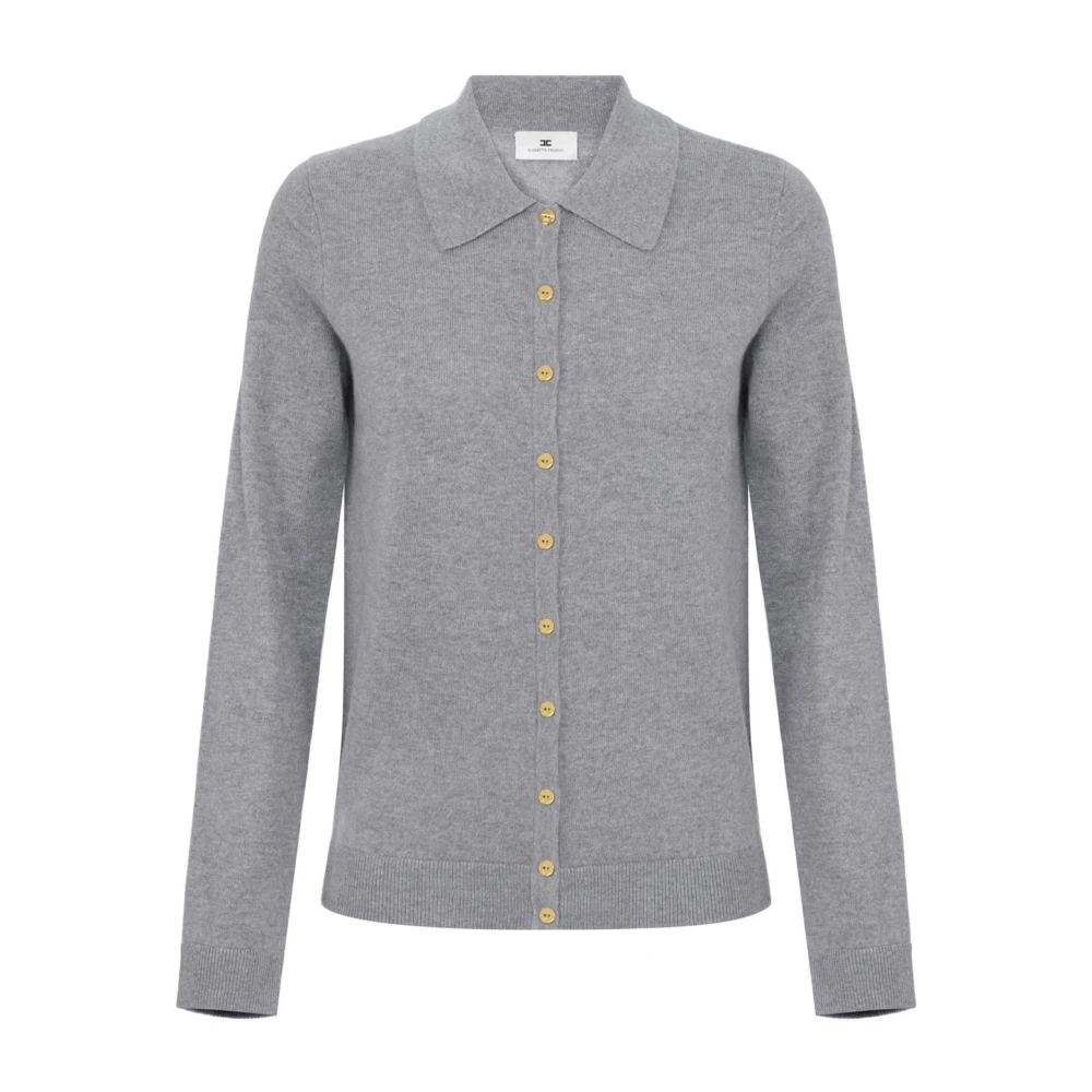 Elisabetta Franchi - Strickjacke Mit Gerippten Saum - Knitwear - Damen - Grau - L - Bild 3