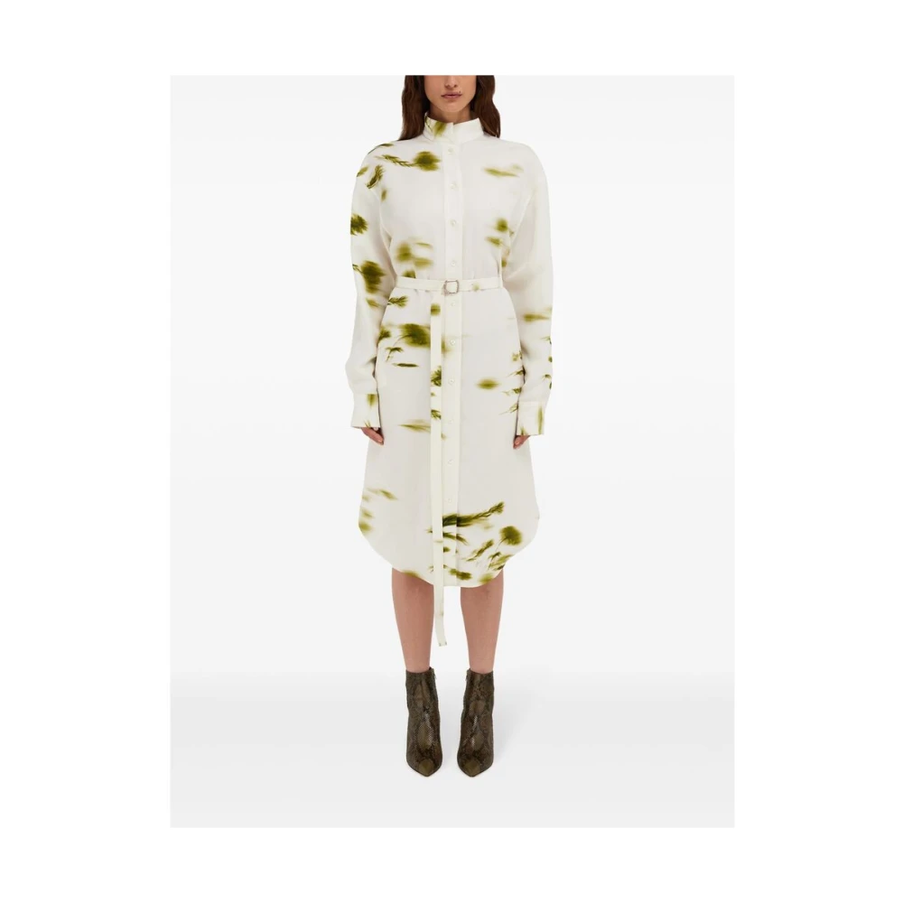 Salvatore Ferragamo Bloemenprint Knoopjurk White Dames