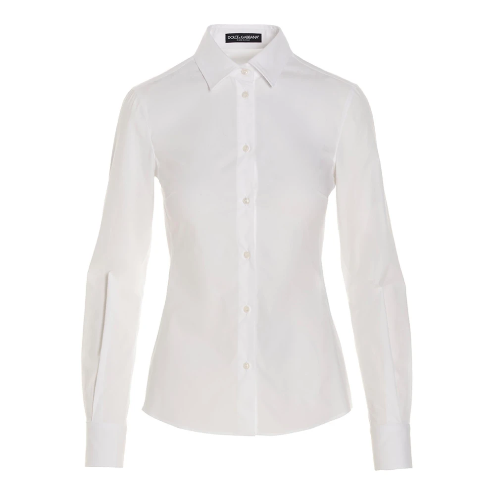 Dolce & Gabbana Women's White Stretch Poplin Shirt