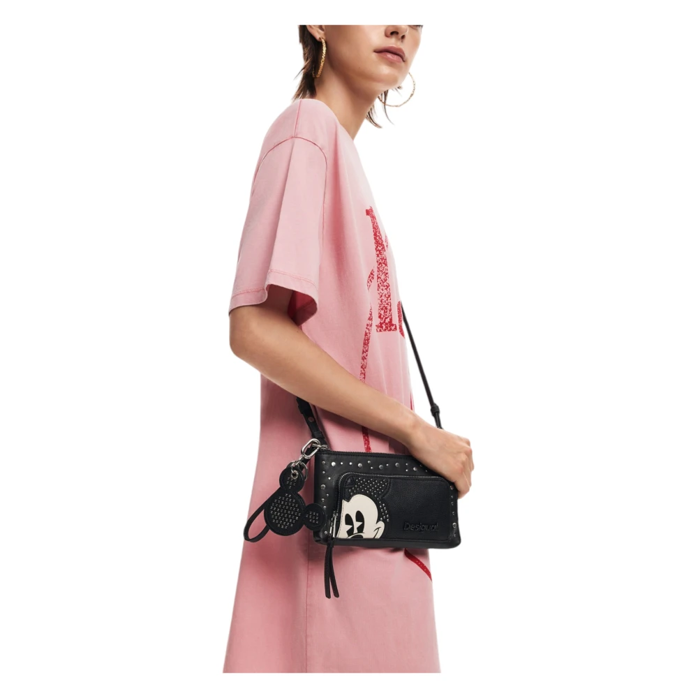 Desigual Mickey Studstyle Dames Tas Herfst Winter Collectie Black Dames