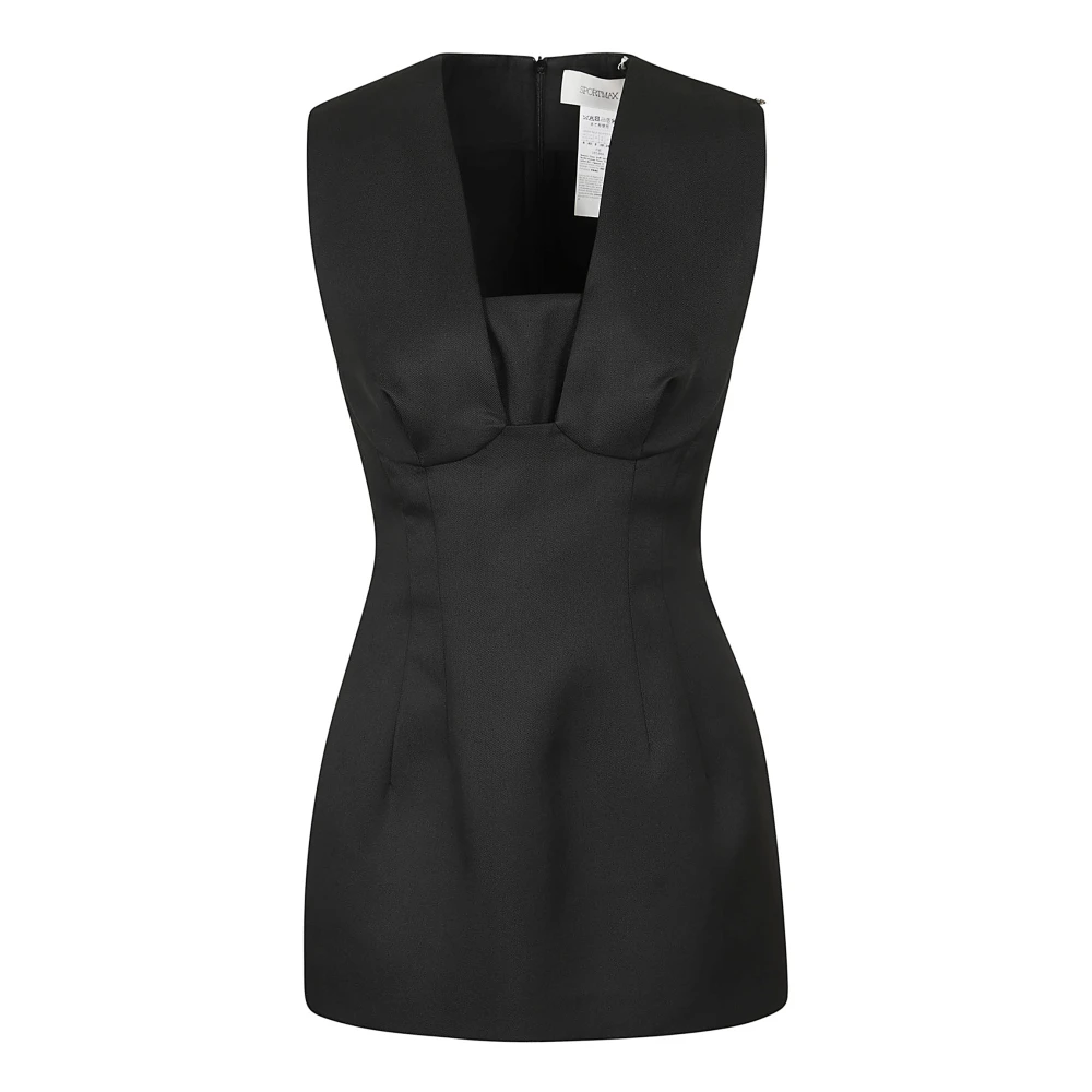 Max Mara Zwart Topwear met Vierkante Halslijn Black Dames