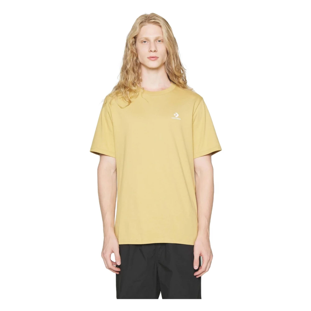 Converse Klassieke Pasvorm Linkerborst Ster T-shirt Yellow Heren