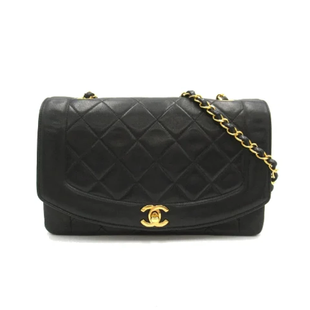 Chanel Vintage Pre-owned Leather crossbody-bags Black Dames