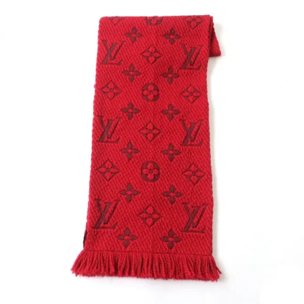 Louis Vuitton Vintage Pre-owned Silk scarves Red Dames