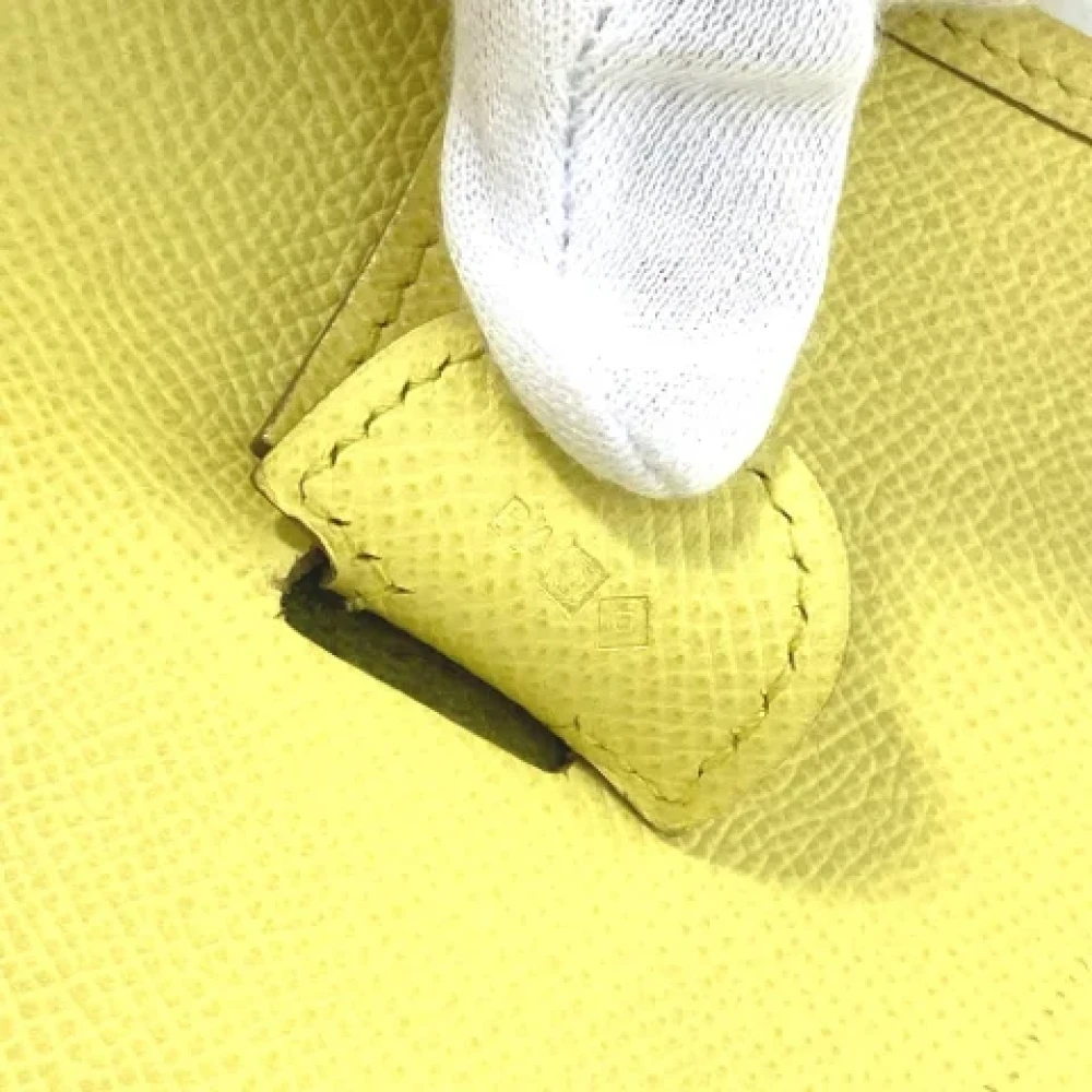 Hermès Vintage Pre-owned Leather shoulder-bags Yellow Dames