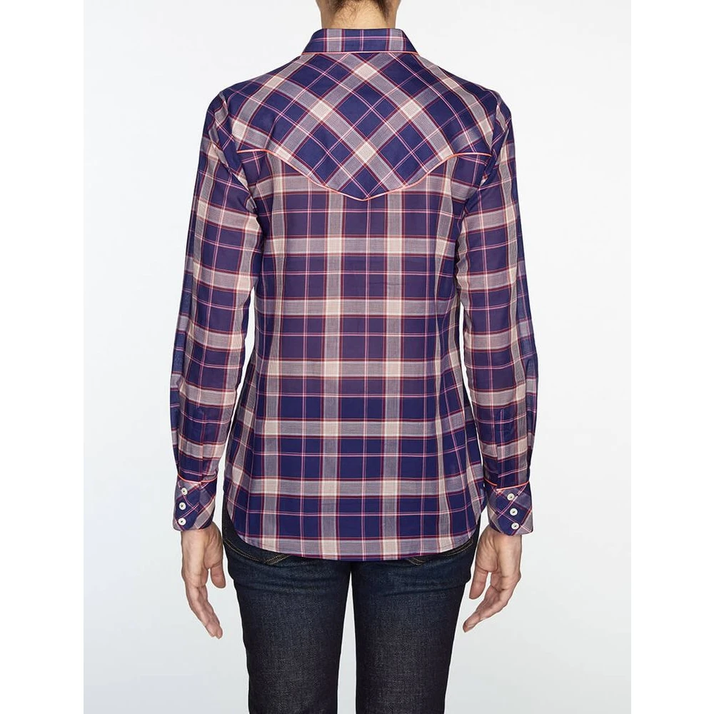 Ines De La Fressange Paris Brenda paarse katoenen overhemd Multicolor Dames