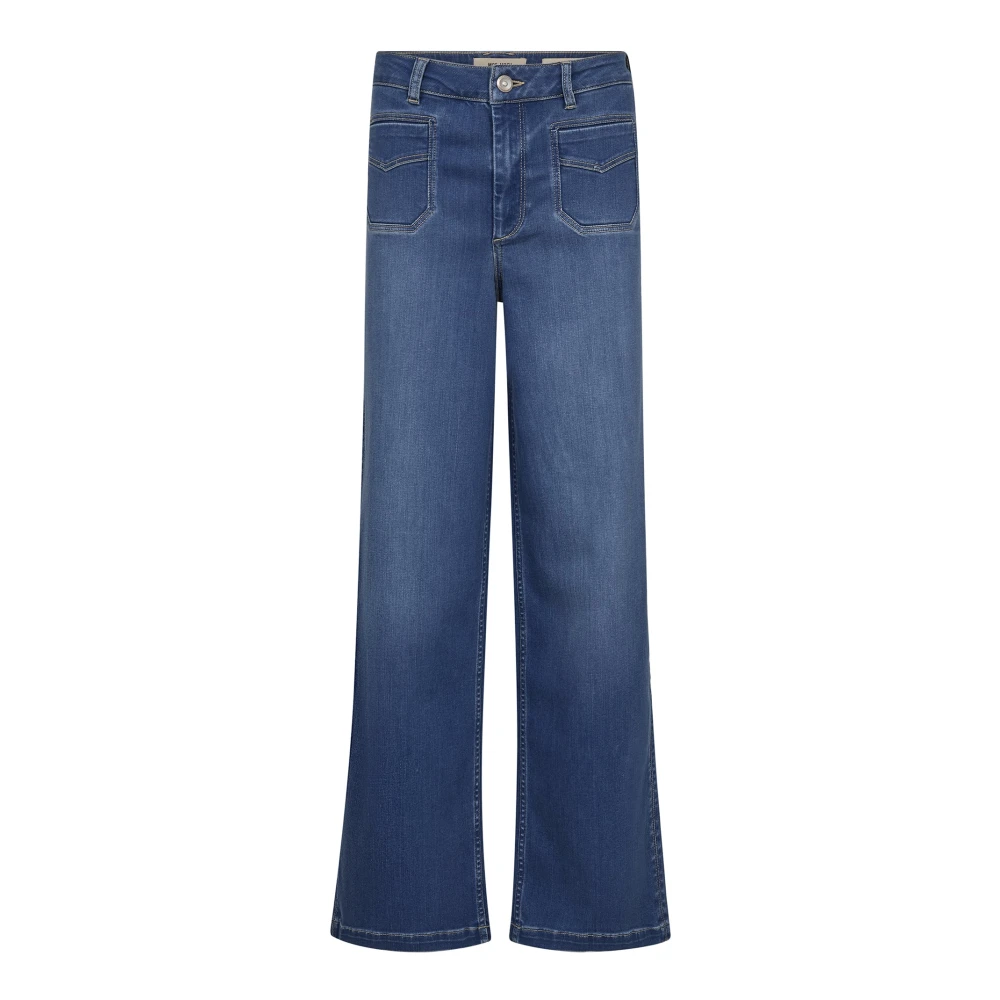 Mos Mosh Women's Blue Wide Jeans, W30, Mmcolette Deluxe Jeans