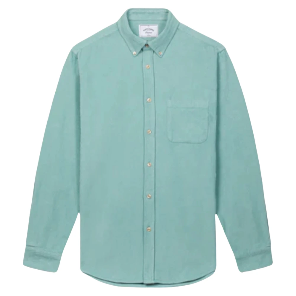 Portuguese Flannel Lobo Turquoise Corduroy Overhemd Green Heren
