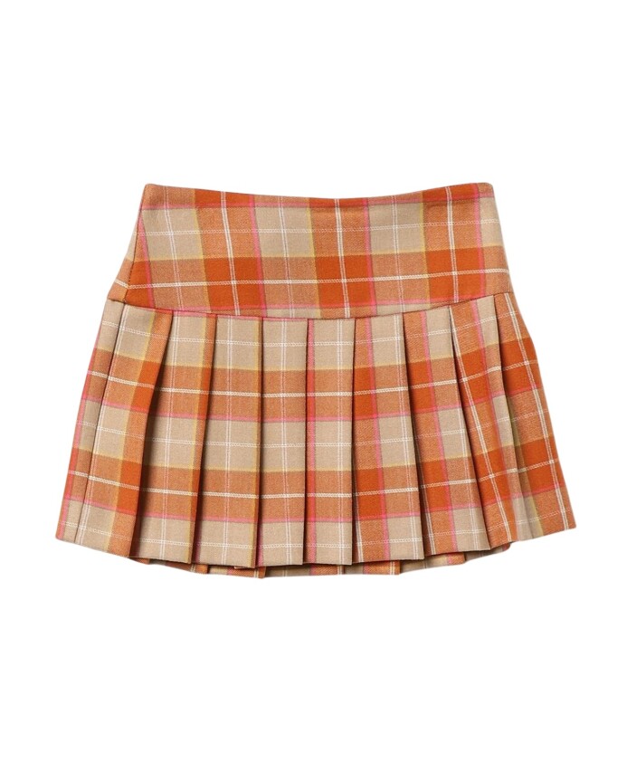 gele-geruite-geplooide-rok