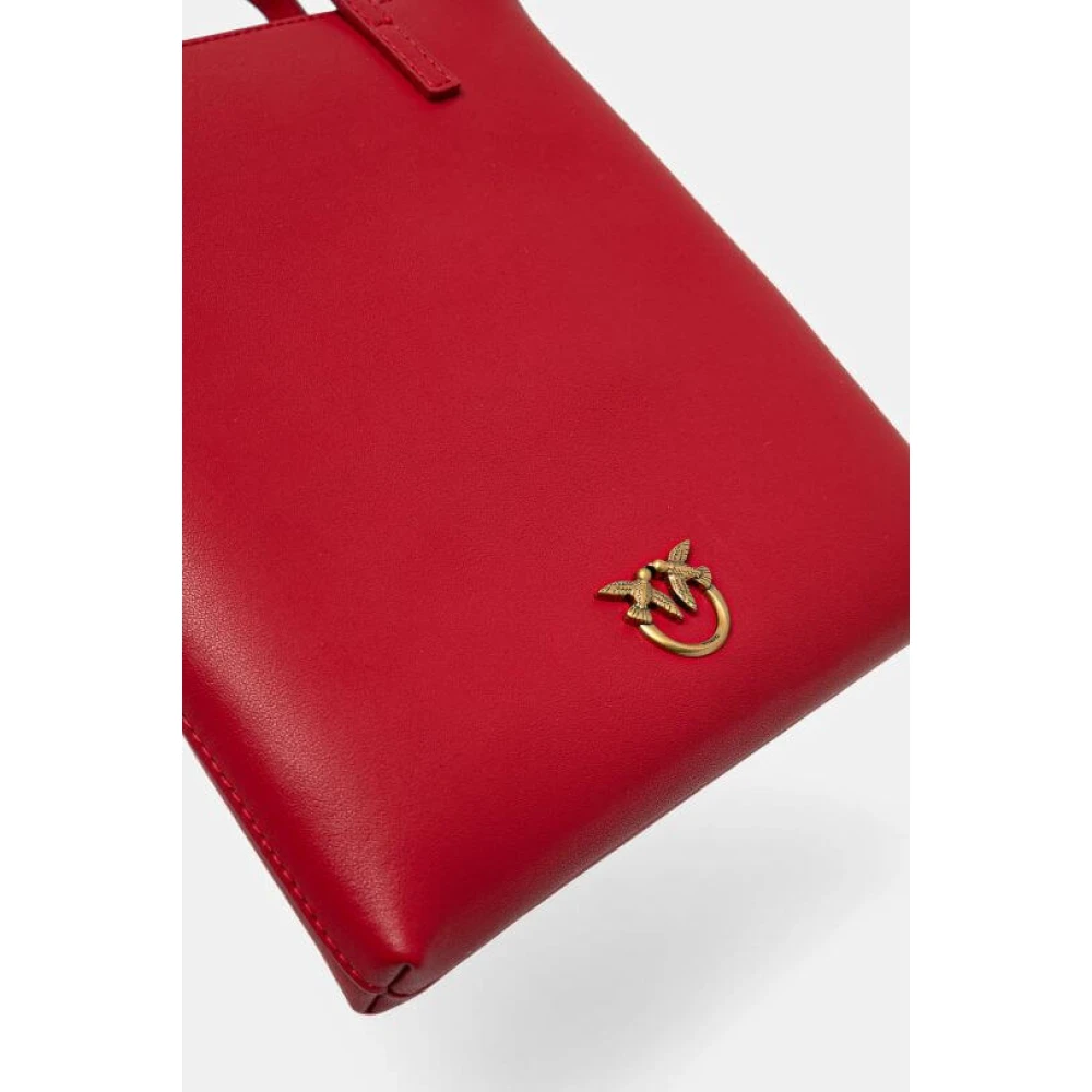 pinko Rode Mini Shopper Tas Red Dames