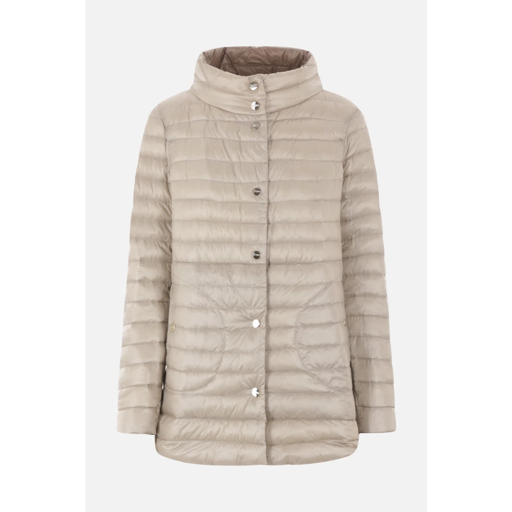 Herno Omkeerbare Lichtgewicht Nylon Jas Brown Dames