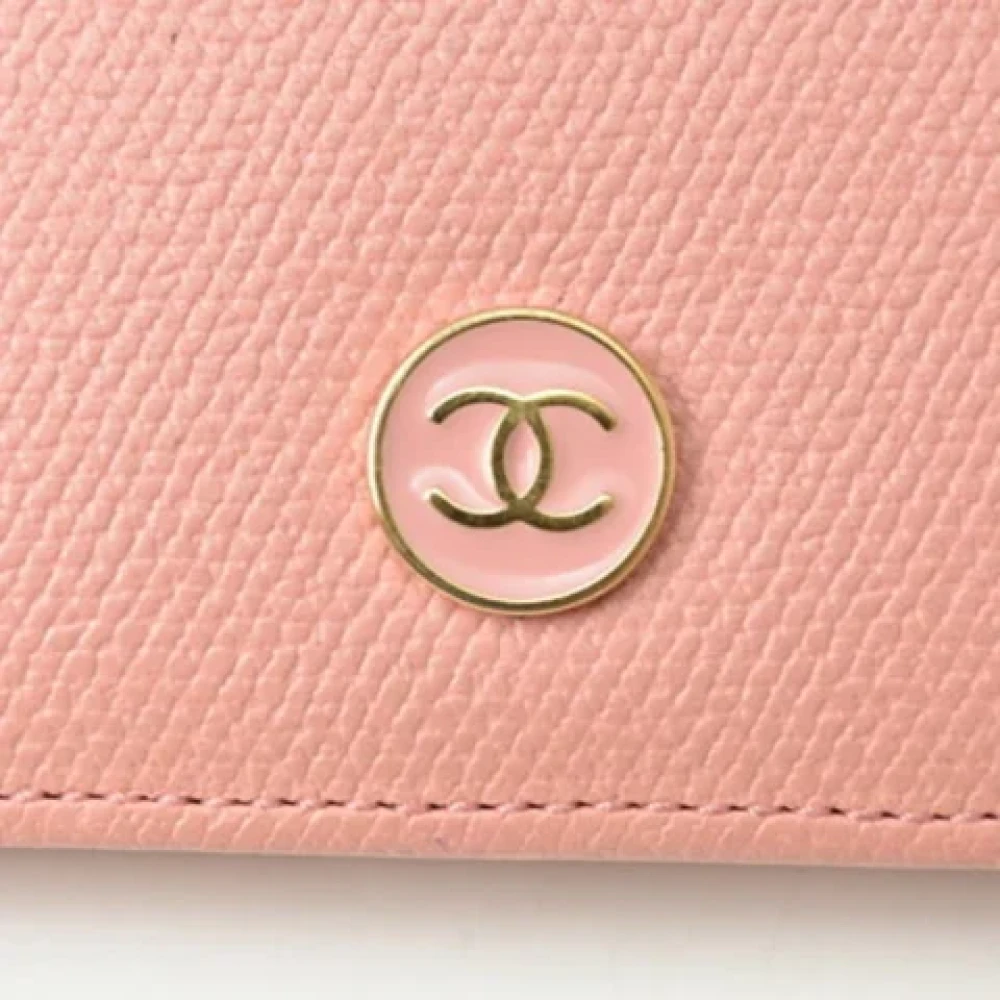 Chanel Vintage Pre-owned Leather wallets Pink Dames