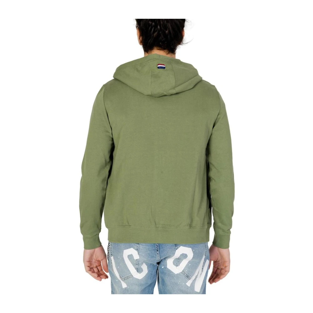 U.s. Polo Assn. Katoenen Hoodie Trui Green Heren