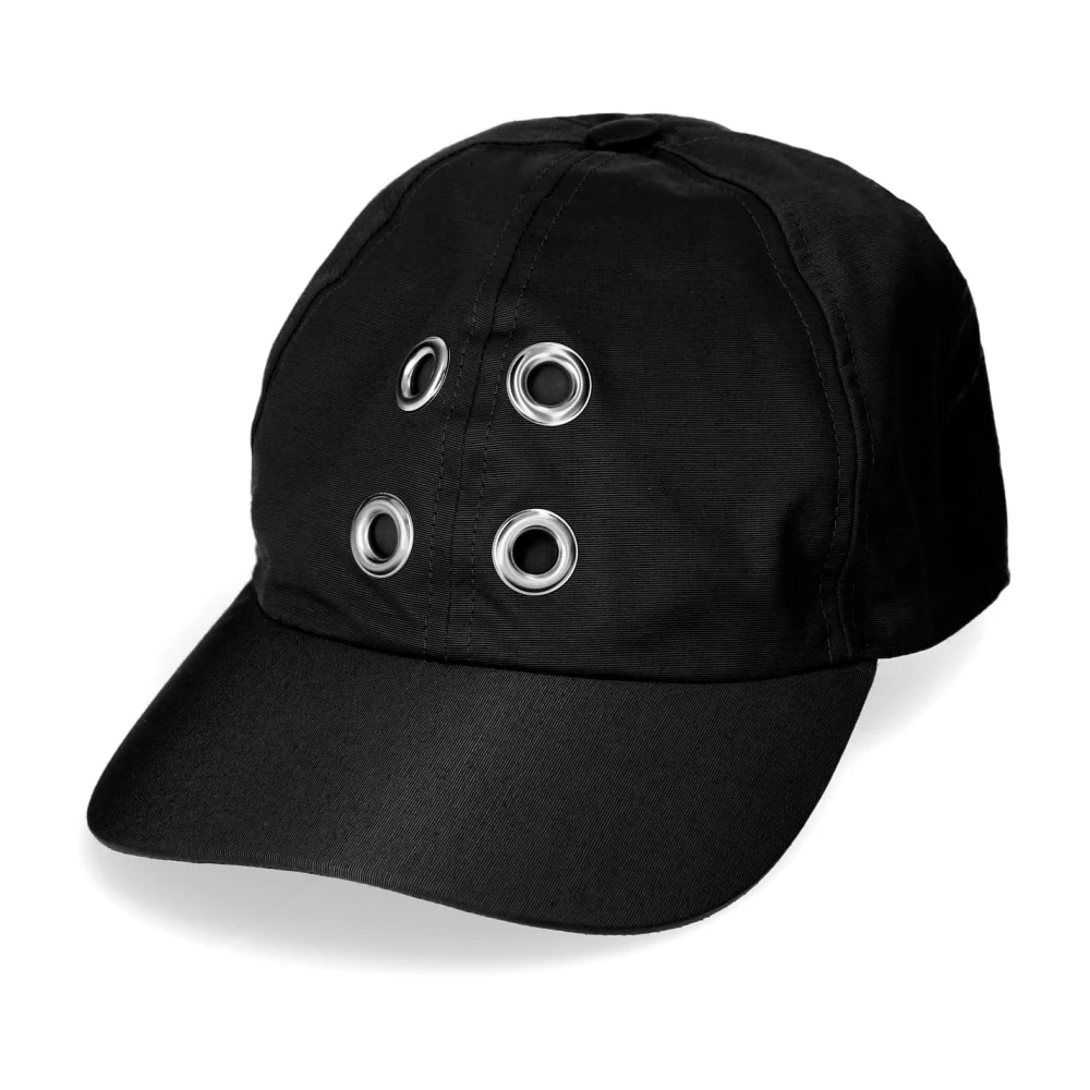 Rick Owens Pet met Gebogen Klep en Oogjes Black Heren