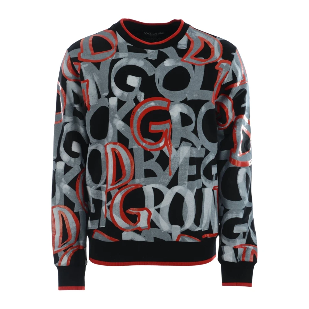 Dolce & Gabbana Gedrukte Mannen Sweatshirt Multicolor Heren