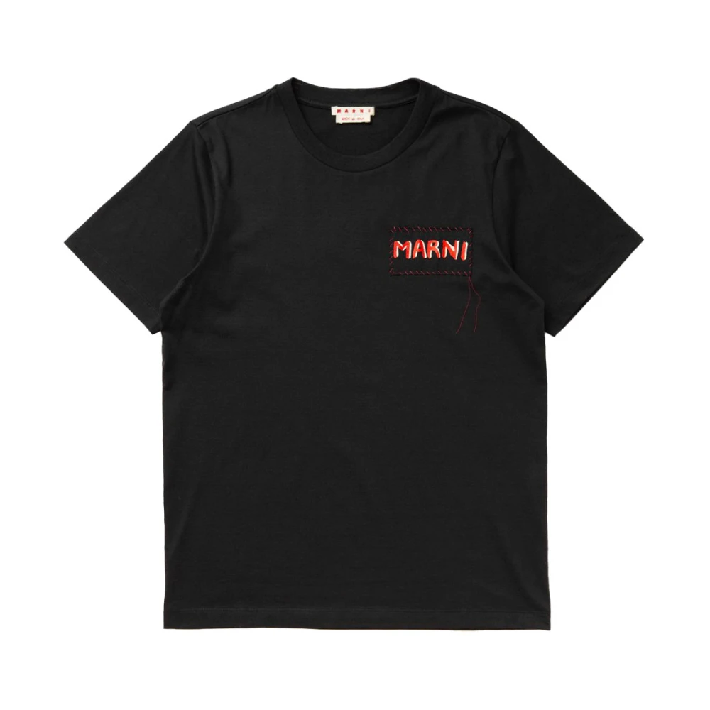 Marni Biologisch katoenen Jersey T-shirt Black Heren