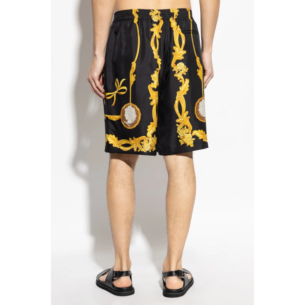 Versace Zijden shorts Black Heren