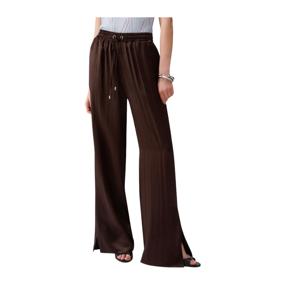 Liu Jo Women's Brown Wide Trousers, S, Wide Trousers