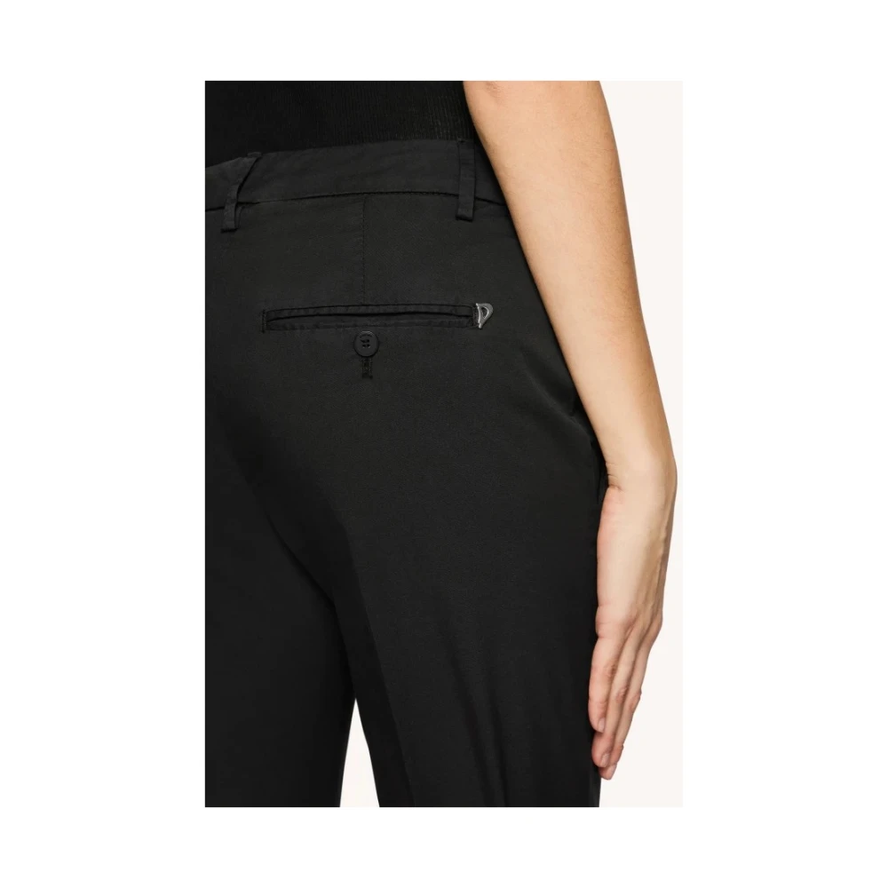 Dondup Zwarte Slim Chino Broek Black Dames