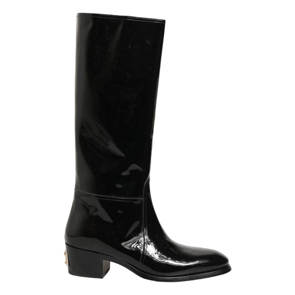 Dolce & Gabbana Men's Black Knee High Boots - High Boots - 9 Uk - Shoes