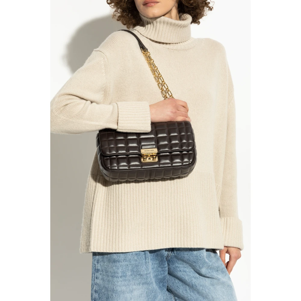 Michael Kors Schoudertas Tribeca Brown Dames