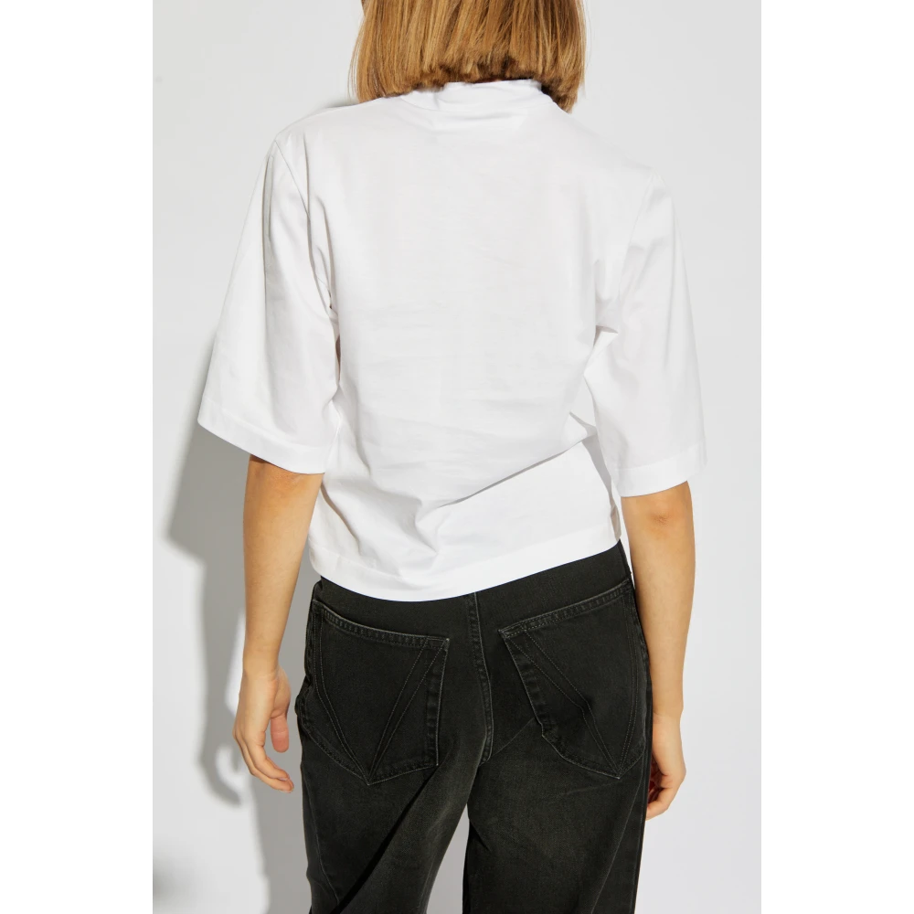 Palm Angels T-shirt met logo White Dames