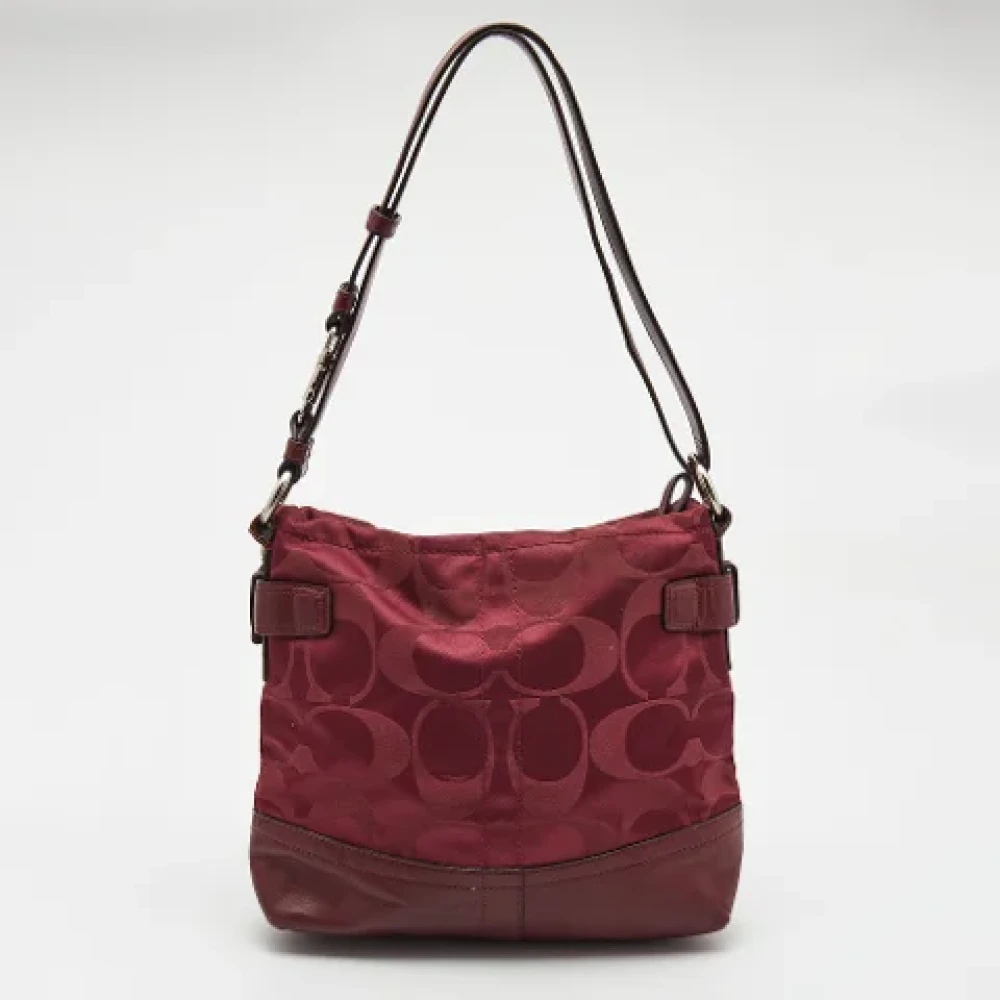 Coach Pre-owned Leather handbags Red Dames