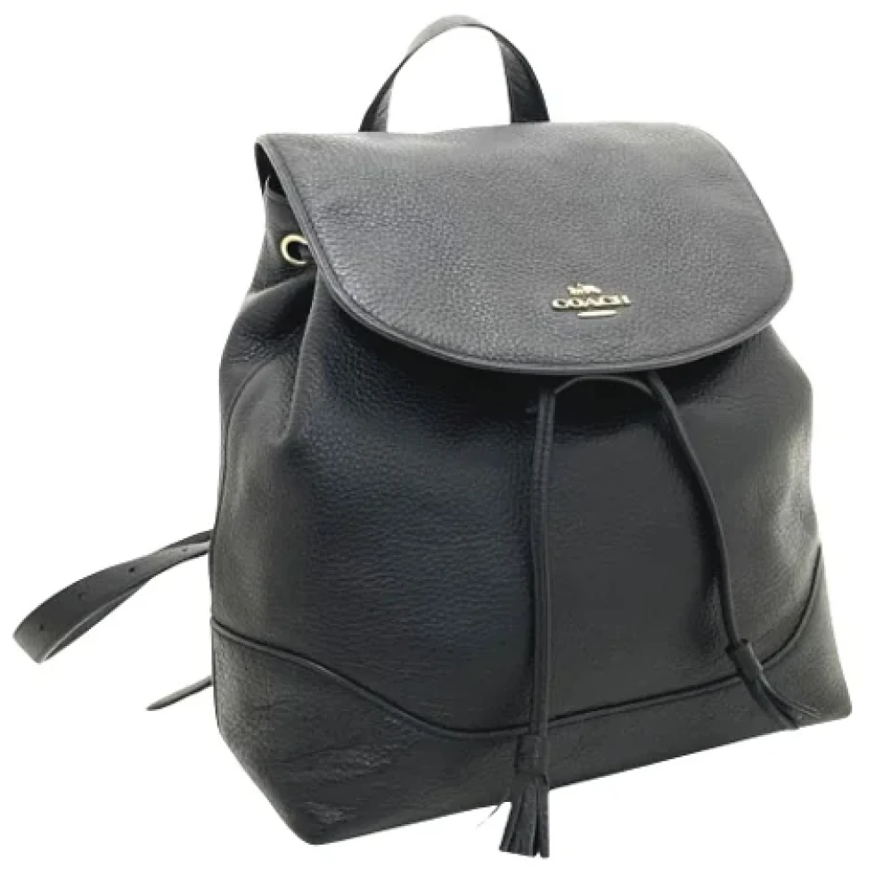 Coach Pre-owned Leather backpacks Black Dames