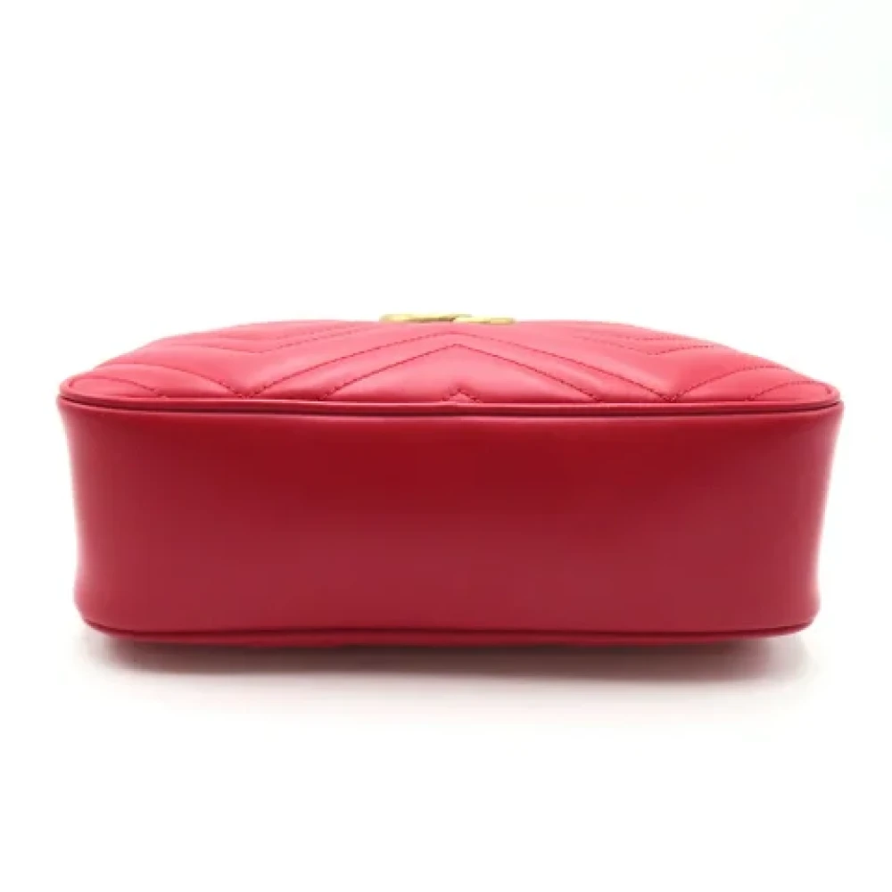 Gucci Vintage Pre-owned Leather shoulder-bags Red Dames