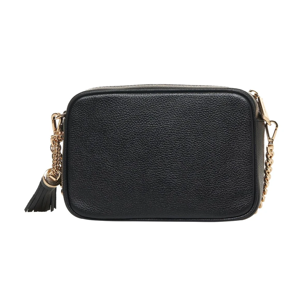 Michael Kors Zwarte leren schoudertas Ginny Black Dames