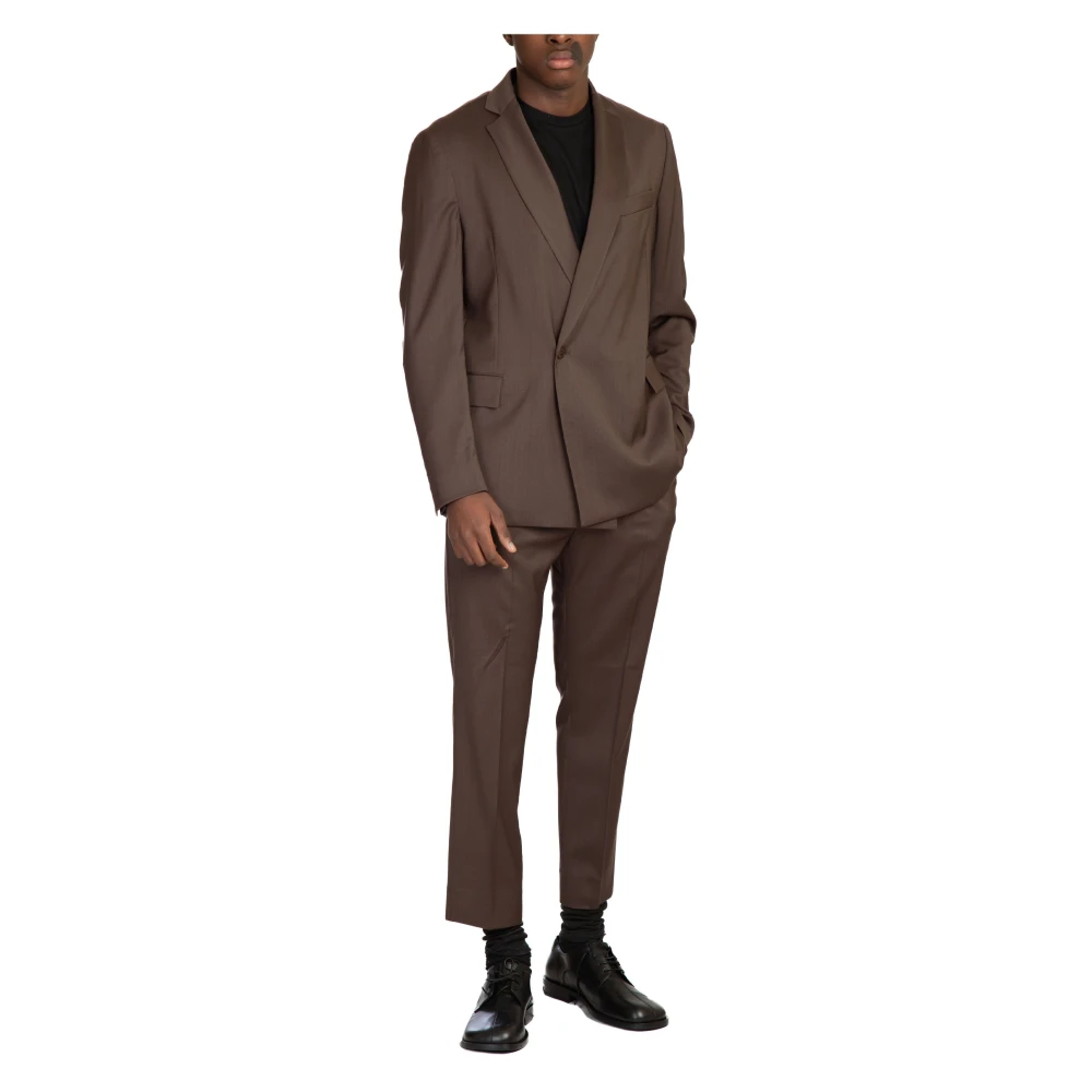 Costumein Geplooide broek in Valerio-stijl Brown Heren