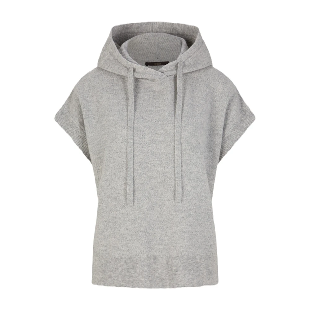 Windsor Cashmere-hoodie i grått Gray, Dam