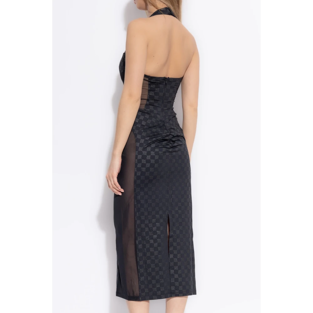 Misbhv Aansluitende jurk met logo Black Dames