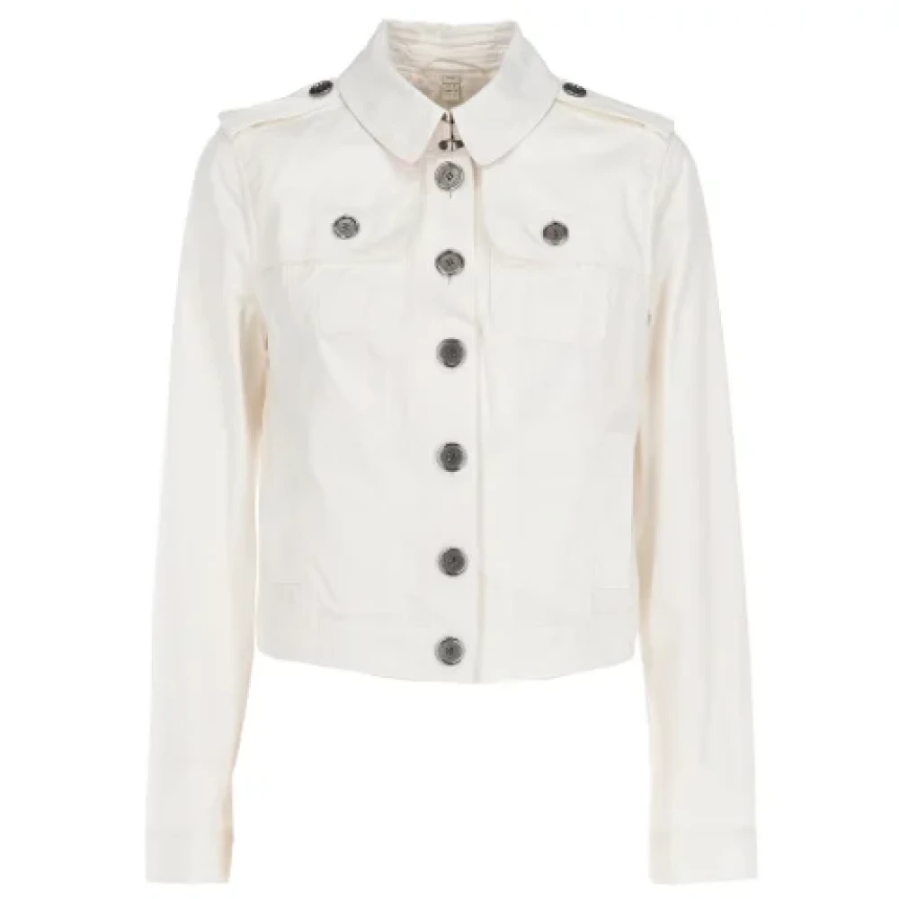 Burberry Vintage Pre-owned Cotton outerwear White Dames