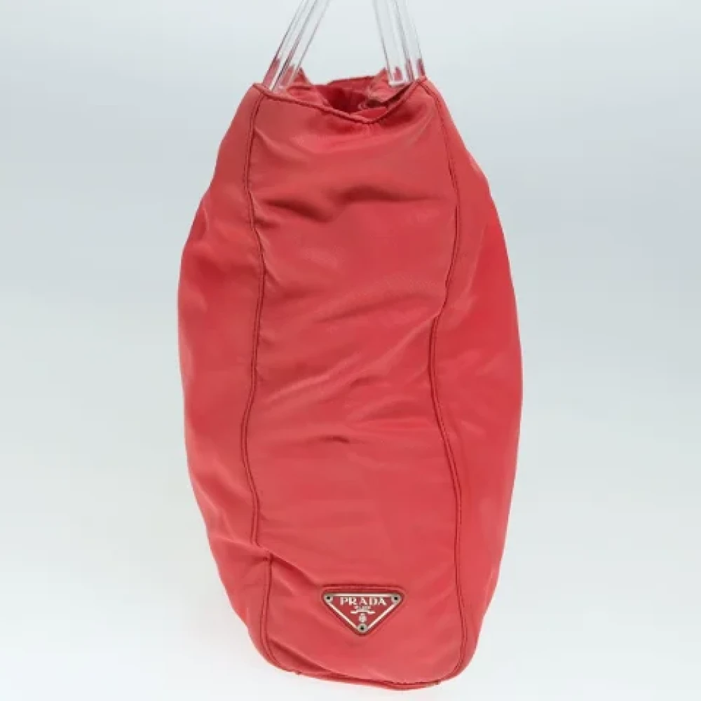 Prada Vintage Pre-owned Fabric totes Red Dames