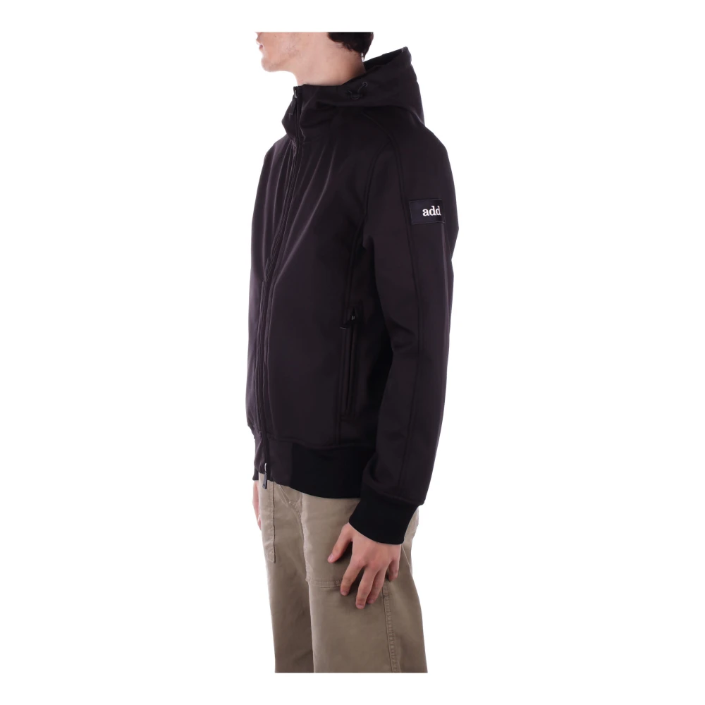 add Zwarte hoodie met ritssluiting zakken Black Heren