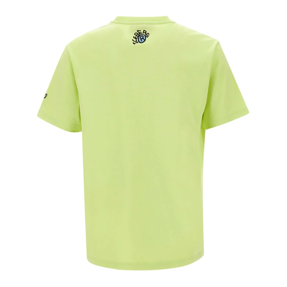 Iceberg Heren Lemon Gele T-shirt met Logo Print Green Heren