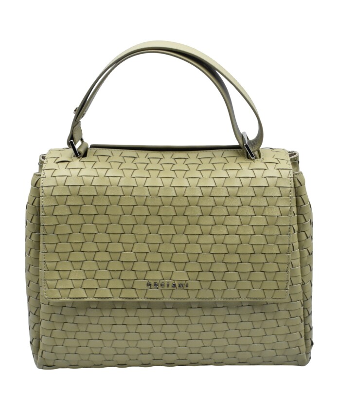 groene-geweven-leren-handtas