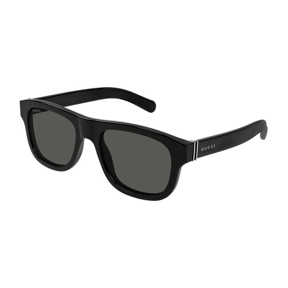 Gucci Unisex Black Flat Top Sunglasses With Web Detail