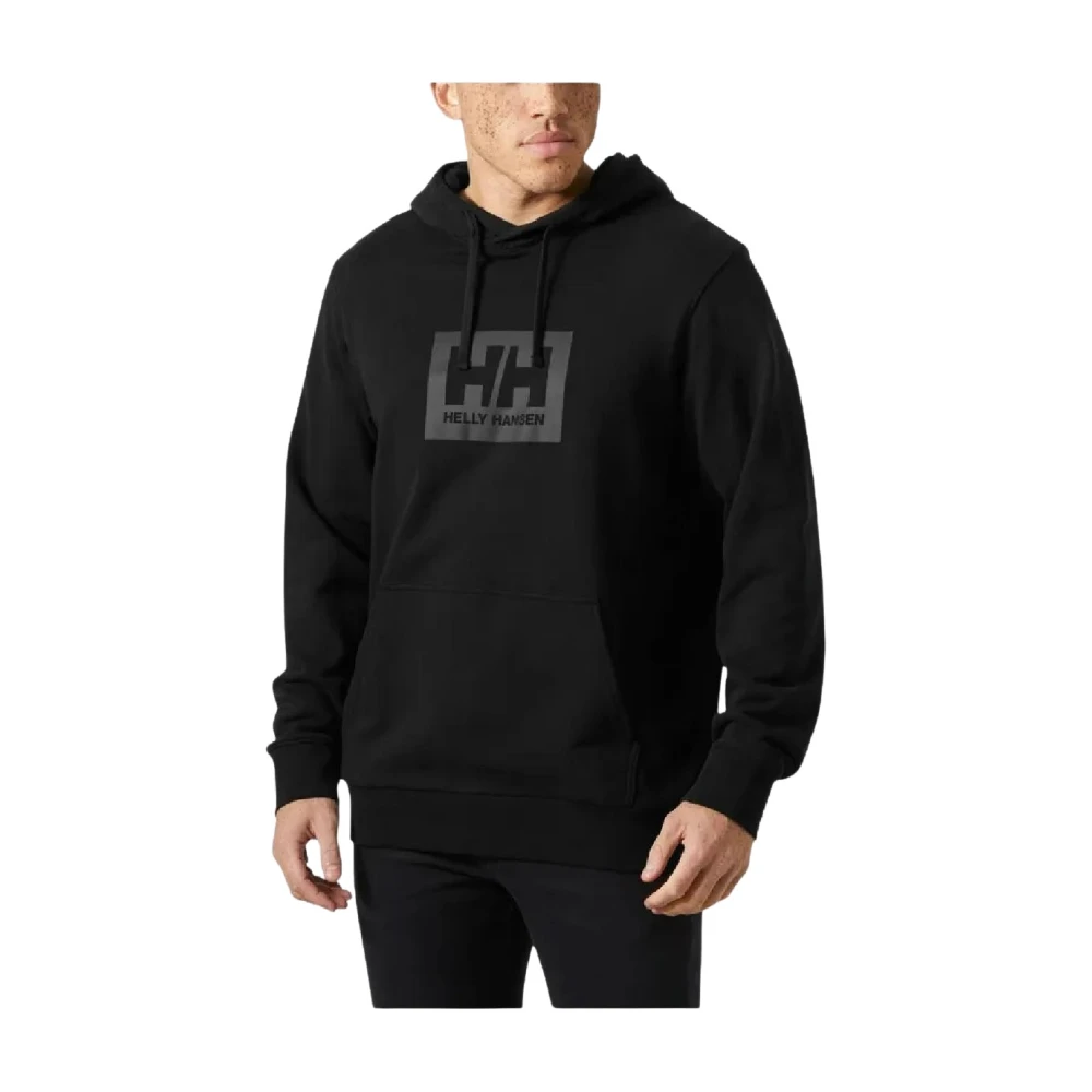Helly Hansen Uomo Nero Felpa Con Cappuccio Box - Immagine 2