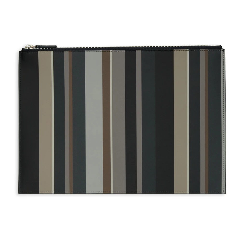 Gallo Multicolor Streep Leren Pouch Multicolor Dames